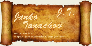Janko Tanackov vizit kartica